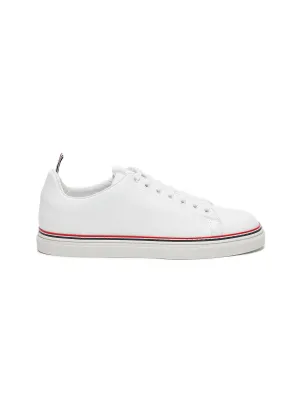 TRICOLOUR WELT DETAIL LEATHER TENNIS SNEAKERS