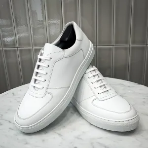 White Box Calf Leather Tennis Sneaker