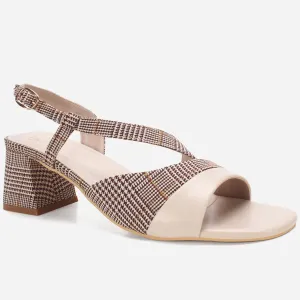 Women "MAEVE" Diagonal Strap Heel Sandals