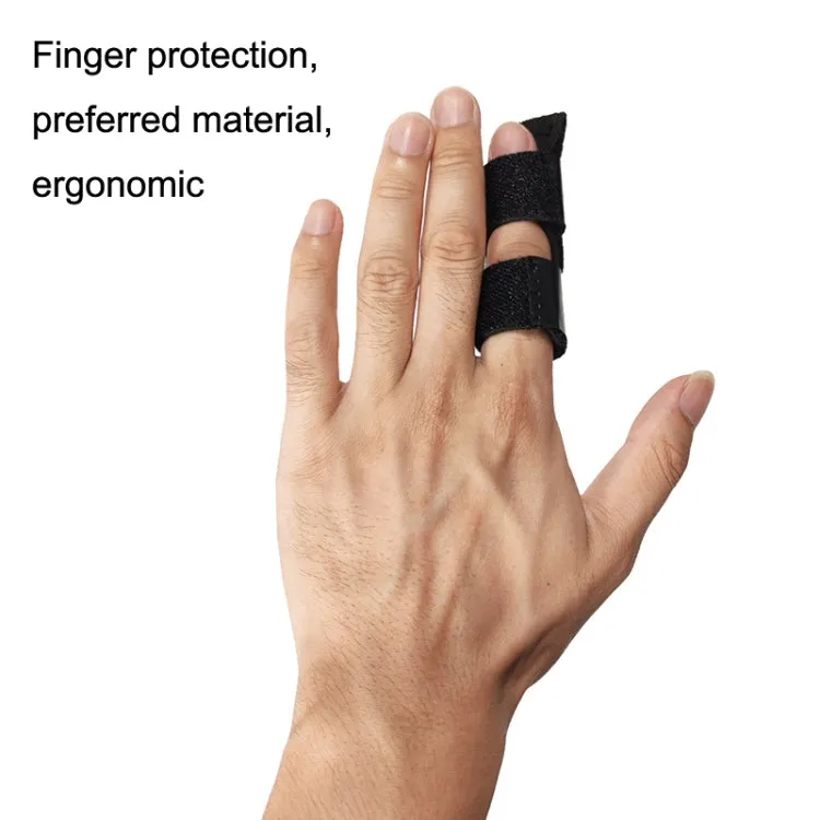 2 PCS Basketball Sprain Protection Fixed Splint Finger Cover(Black)