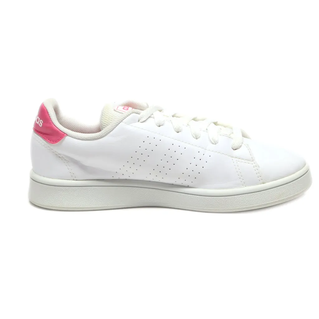 Adidas Advantage Sneakers Leather White Colour For Kids