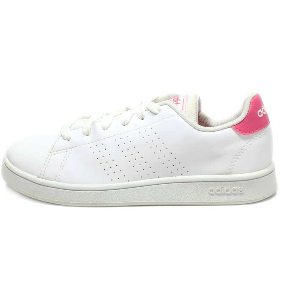 Adidas Advantage Sneakers Leather White Colour For Kids