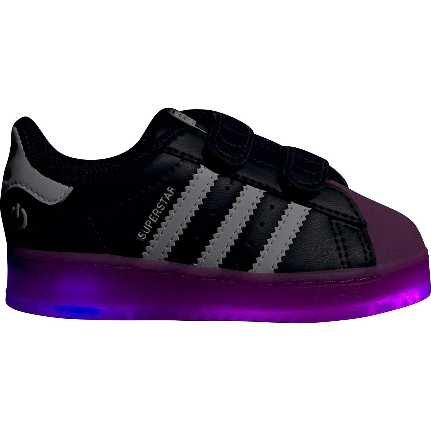 adidas Originals Core Black / Purple Burst / Cloud White Superstar Led Lights Cf I Sneakers