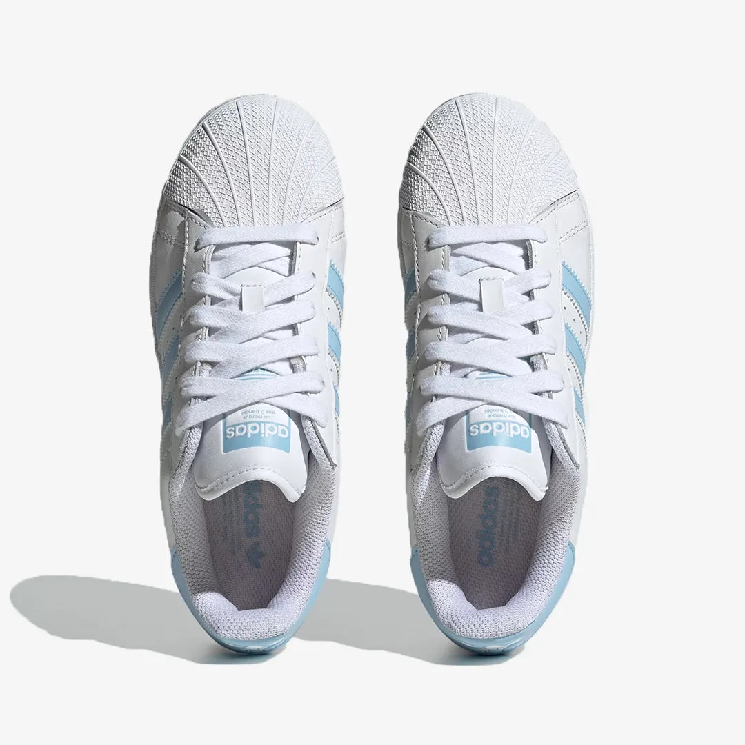 Adidas Originals | SUPERSTAR XLG TENNIS  { WHITE/SKY BLUE