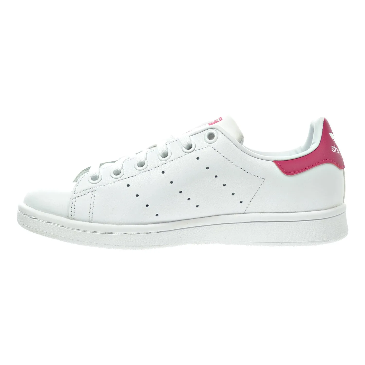 Adidas Stan Smith J Big Kid's Shoes White/Bold Pink