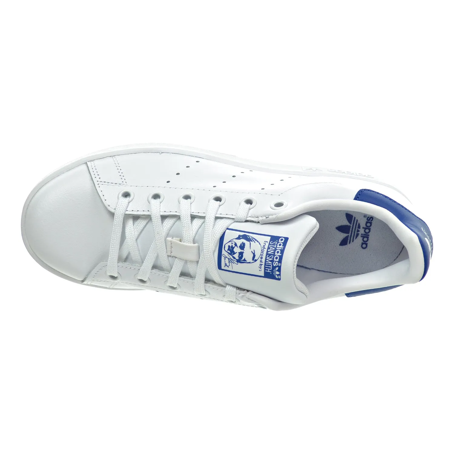 Adidas Stan Smith J Big Kid's Shoes White/Equipment Blue