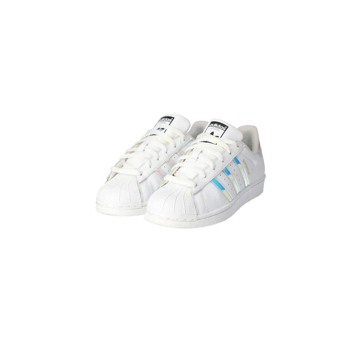 Adidas Superstar J 'Iridescent' Sneakers Fabric White Colour For Kids