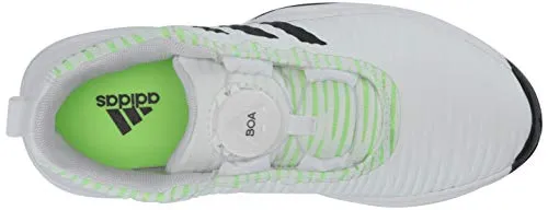 adidas Unisex-Kid's JR CODECHAOS BOA Golf Shoe, FTWR White/core Black/Signal Green, 6.5 Medium US Big Kid