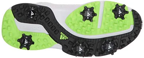 adidas Unisex-Kid's JR CODECHAOS BOA Golf Shoe, FTWR White/core Black/Signal Green, 6.5 Medium US Big Kid