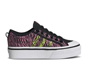 Adidas WMNS NIZZA PLATFORM 'BLISS PINK ZEBRA' sneakers, black