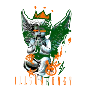 Air Jordan 5 GS Miami Hurricanes White T-Shirt (Graffiti Angel)| illcurrency