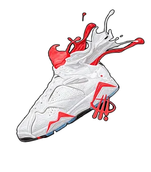 Air Jordan 7 "White Infrared" White T-Shirt (SPLASH)