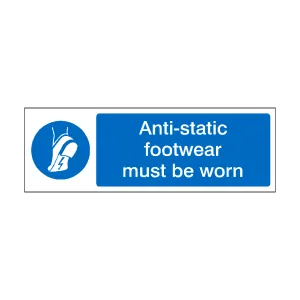 Anti-Static Footwear Must Be Worn Label