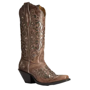 Ariat Ladies Crackled Taupe & Gunmetal Divine Boots 10034110