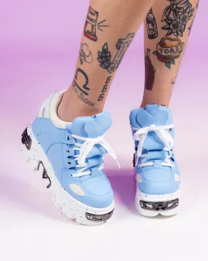 Baby Blue Guava Wedge Sneakers