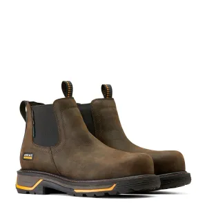 Big Rig Composite-Toe Waterproof Chelsea Work Boot Iron Coffee