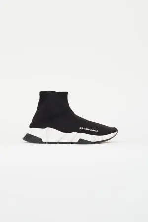 Black & White Knit Speed Trainer