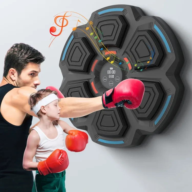 Bluetooth Music Boxing Machine with Lights 9 Speed Adjustable Black