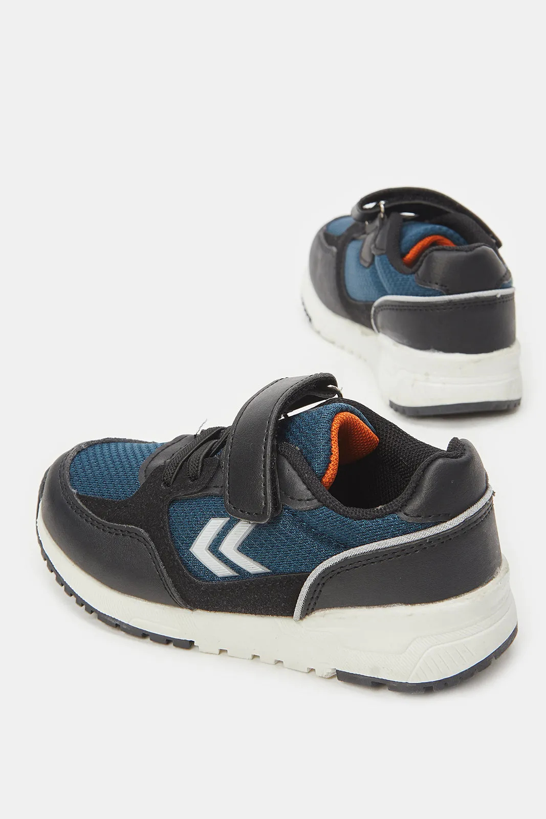 Boys Navy And Color Block Sneakers