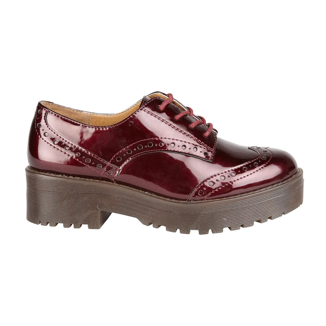 Burgandy Flat Shoes