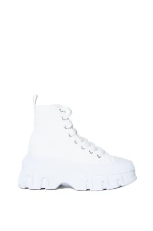 CHANEY-WHITE PLATFORM SNEAKER