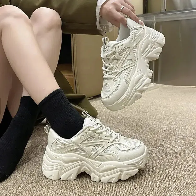 Chunky Platform Vulcanize Lace Up Sneakers