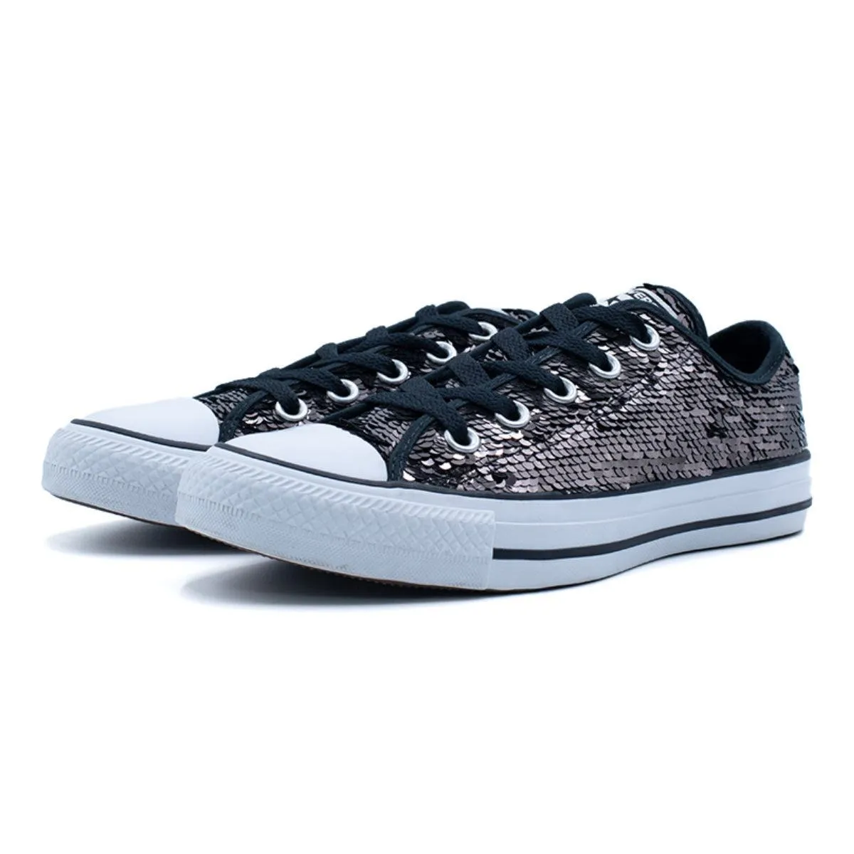 Converse Chuck Taylor All Star Sequins Low-Top Sneakers Sequins Silver Colour For Women