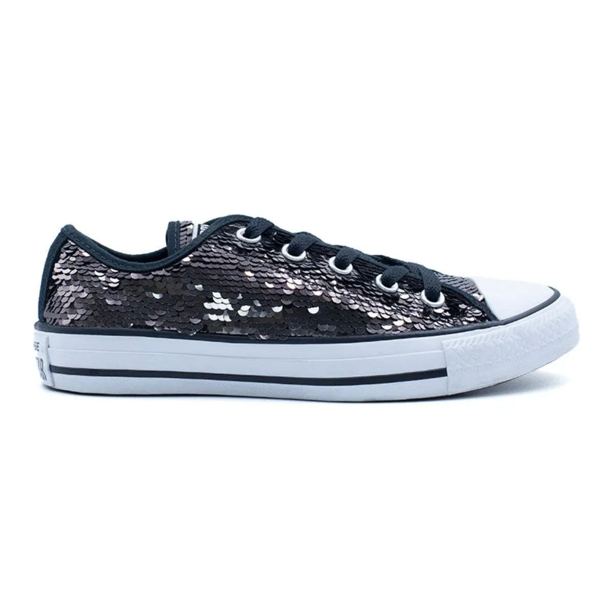 Converse Chuck Taylor All Star Sequins Low-Top Sneakers Sequins Silver Colour For Women