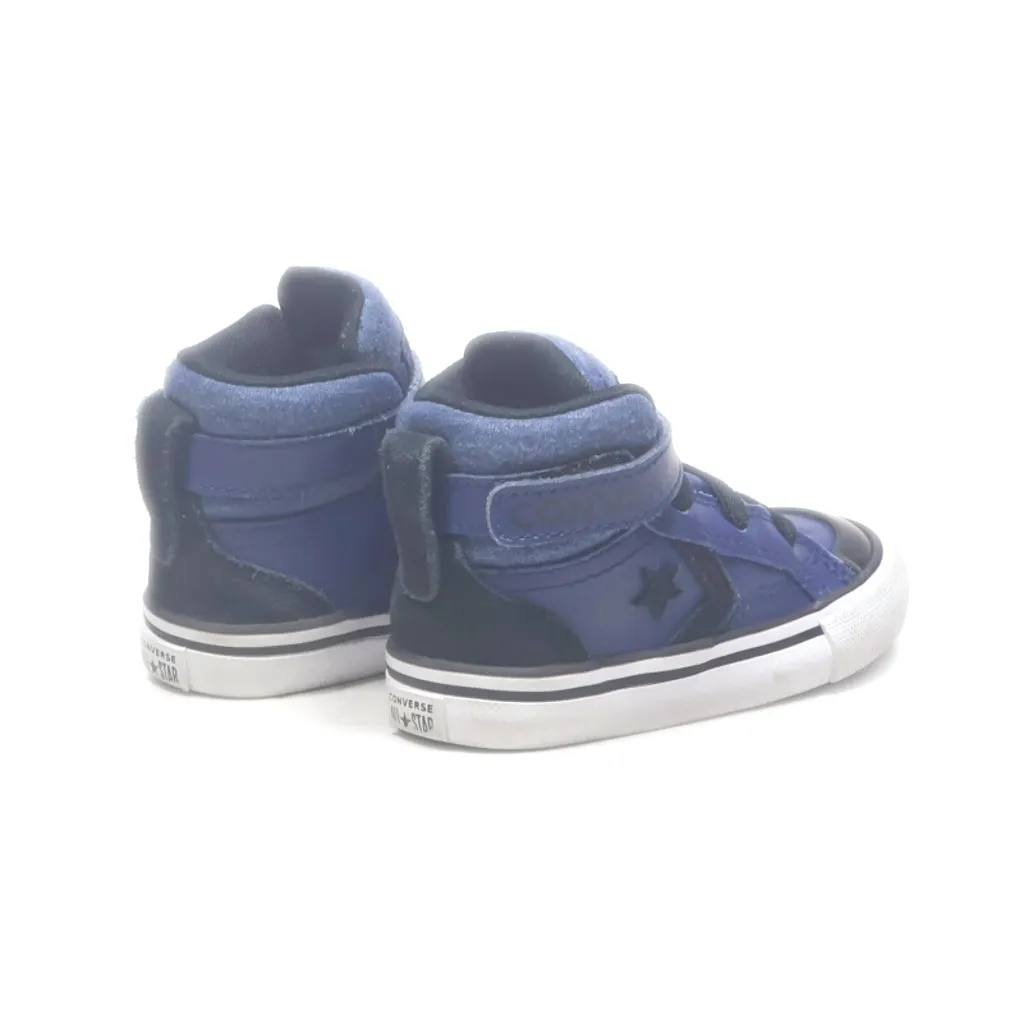 Converse Pro Blaze Strap Hi Sneakers Leather Blue Colour For Kids