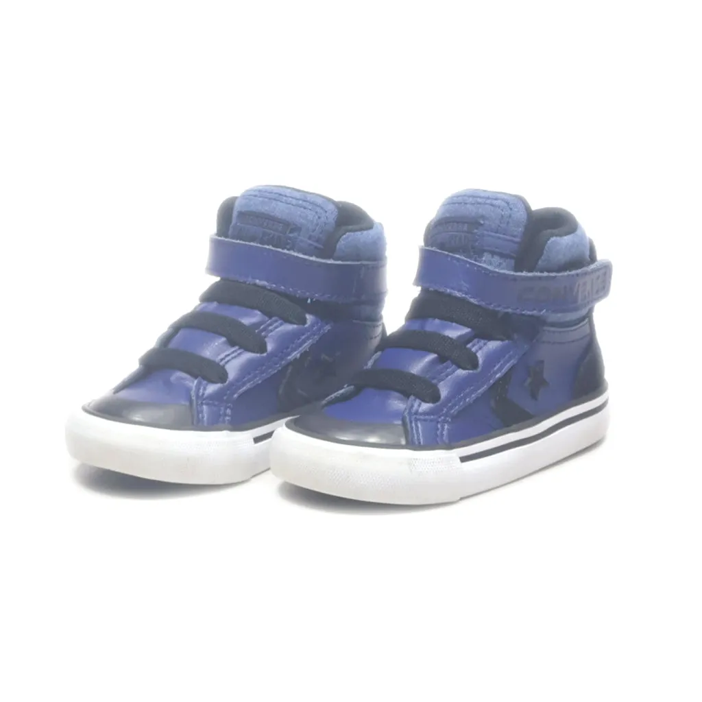 Converse Pro Blaze Strap Hi Sneakers Leather Blue Colour For Kids