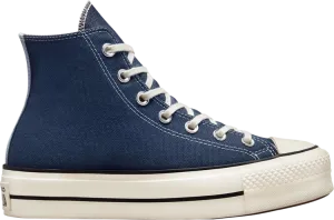 Converse Wmns Chuck Taylor All Star Lift Platform High Denim Sneakers - Navy, Blue