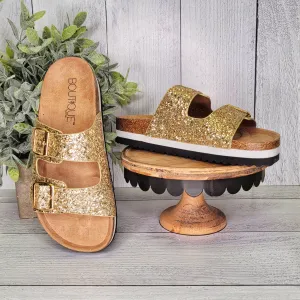 Corkys Beach Babe Adjustable Sandals - Gold Glitter or Rust