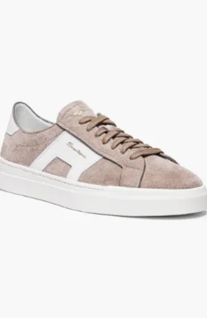 Double Buckle Inspired Suede Sneaker