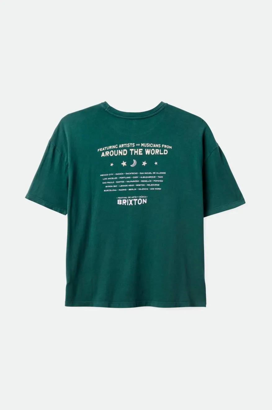 El Festival Oversized Boyfriend Tee - Trekking Green