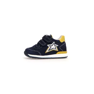 FALCOTTO - New Ferdi Boys Navy Suede Star Sneakers