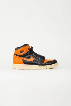 Fall 2019 Black & Orange Air Jordan 1 Retro High "OG" Shattered Backboard 3.0 Sneaker