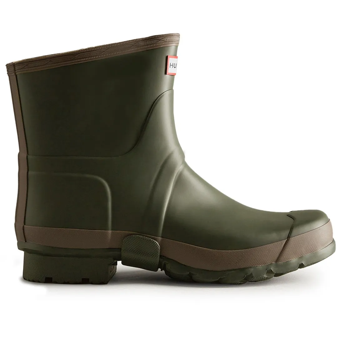 Gardener Short Wellington Boots - Dark Olive/Clay by Hunter