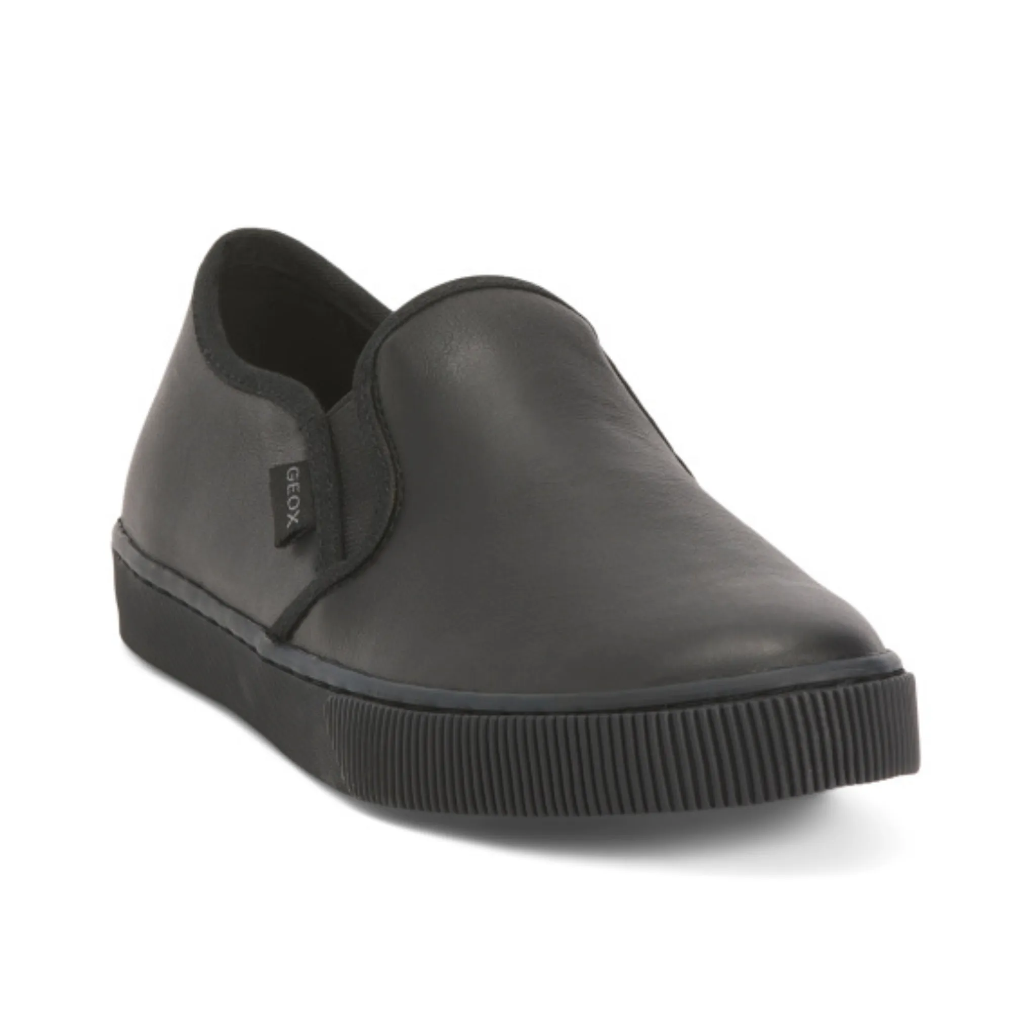 Geox Kids Leather Slip On Sneakers