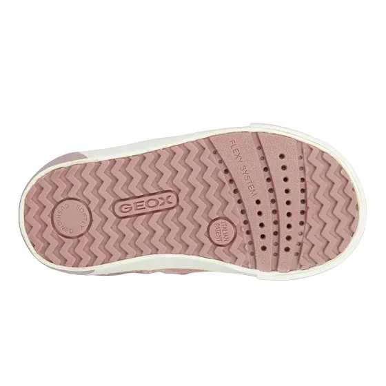 Geox scarpa da bambina in camoscio con laccio elastico velcro e cerniera Kilwi B36D5A-022BC-C8056 rosa