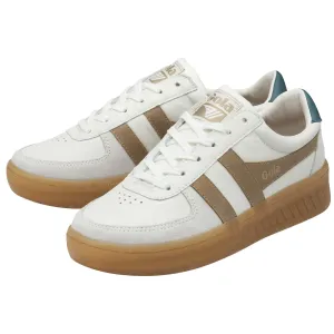 GOLA GrandSlam Elite Sneakers in White/Light Car/Pcock/Gum