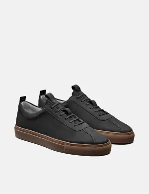 Grenson Sneakers 1 (Nubuck) - Black/Gum