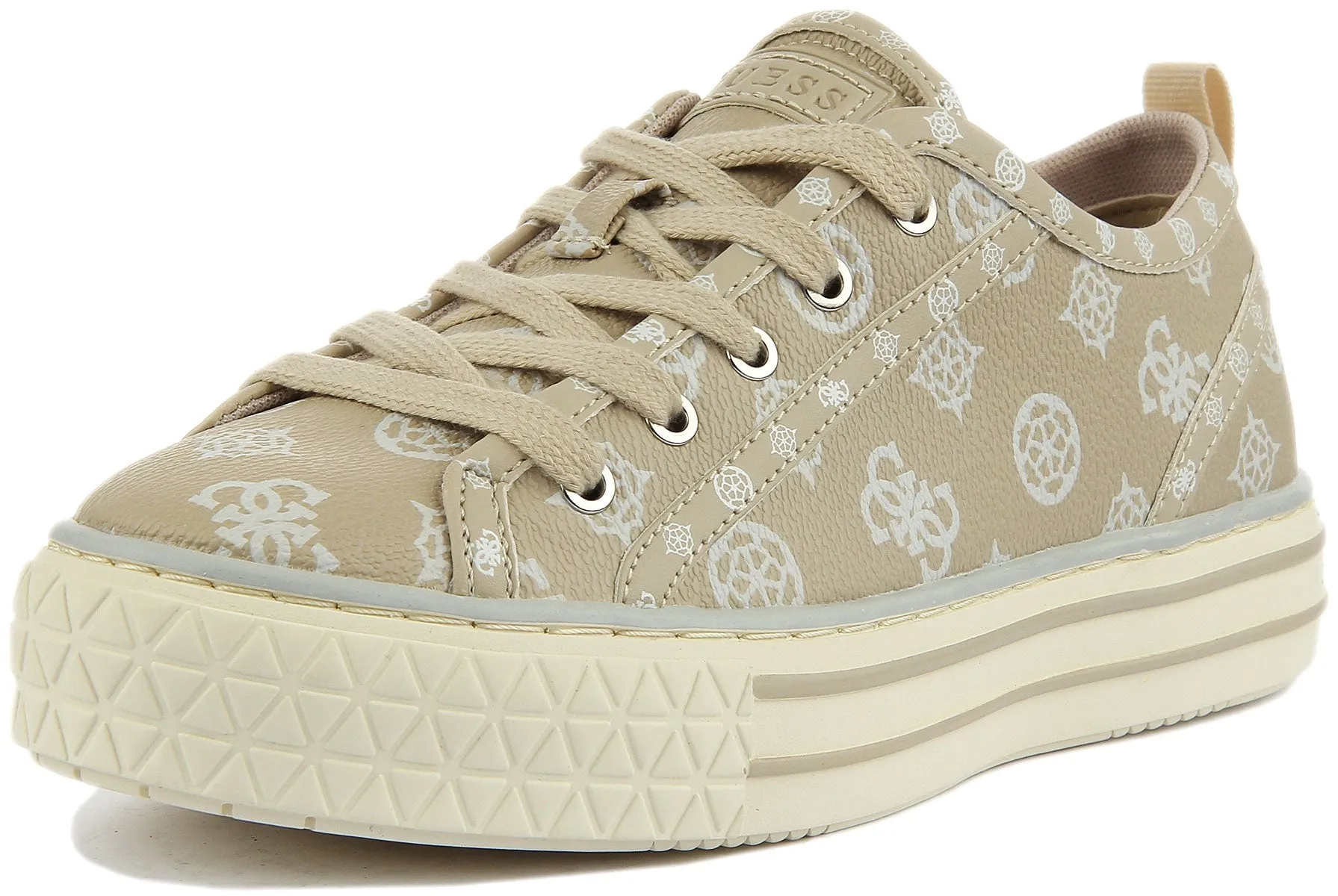 Guess Peytin Trainers In Cream For Women