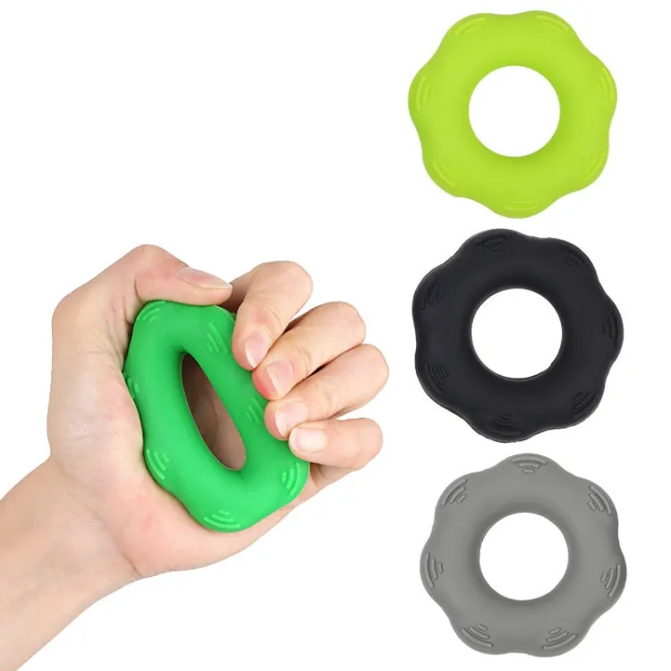 Hand Exercise Massage Bump Gear Type Silicone Grip Ring, Style: 40LB (Deep Gray)