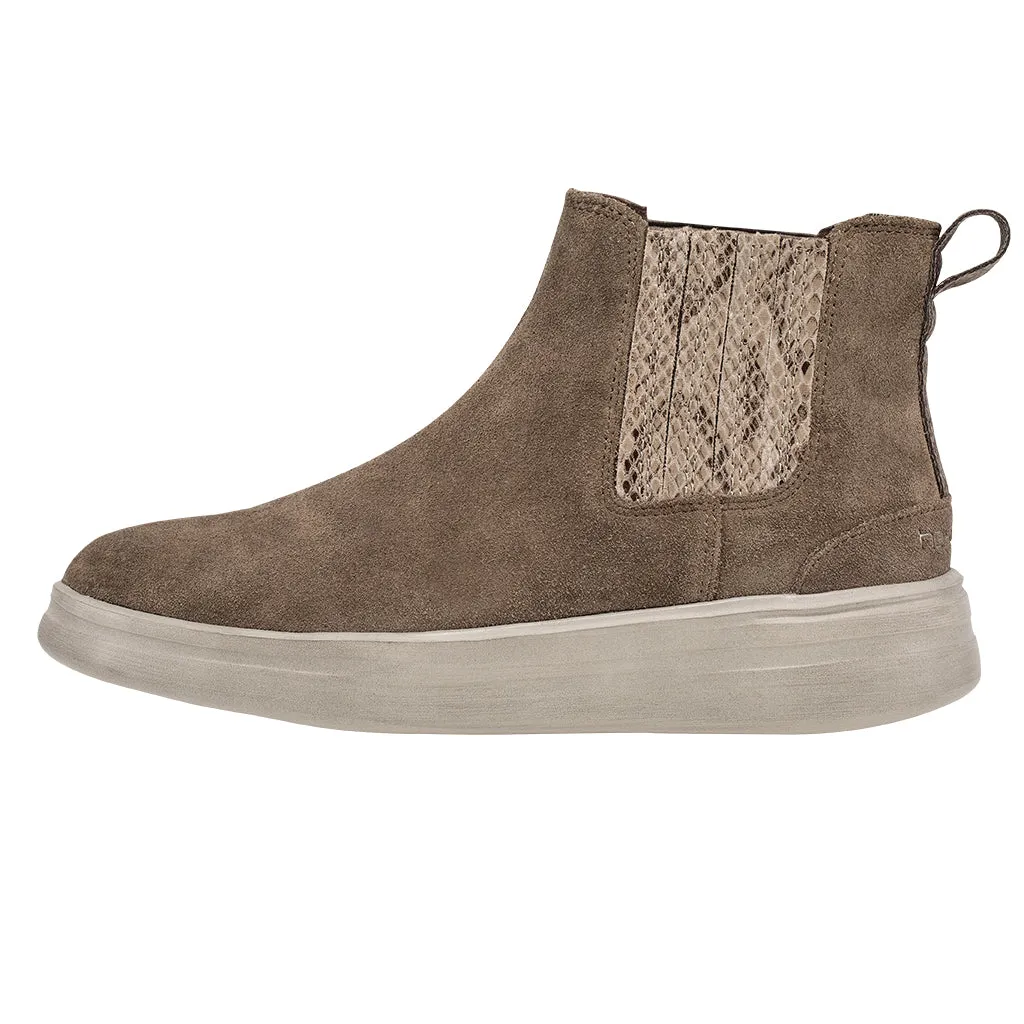 HEY DUDE WOMEN'S VIC SUEDE FOSSIL - 122024962