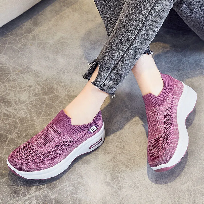 Inner Heightening Breathable Platform Sneakers