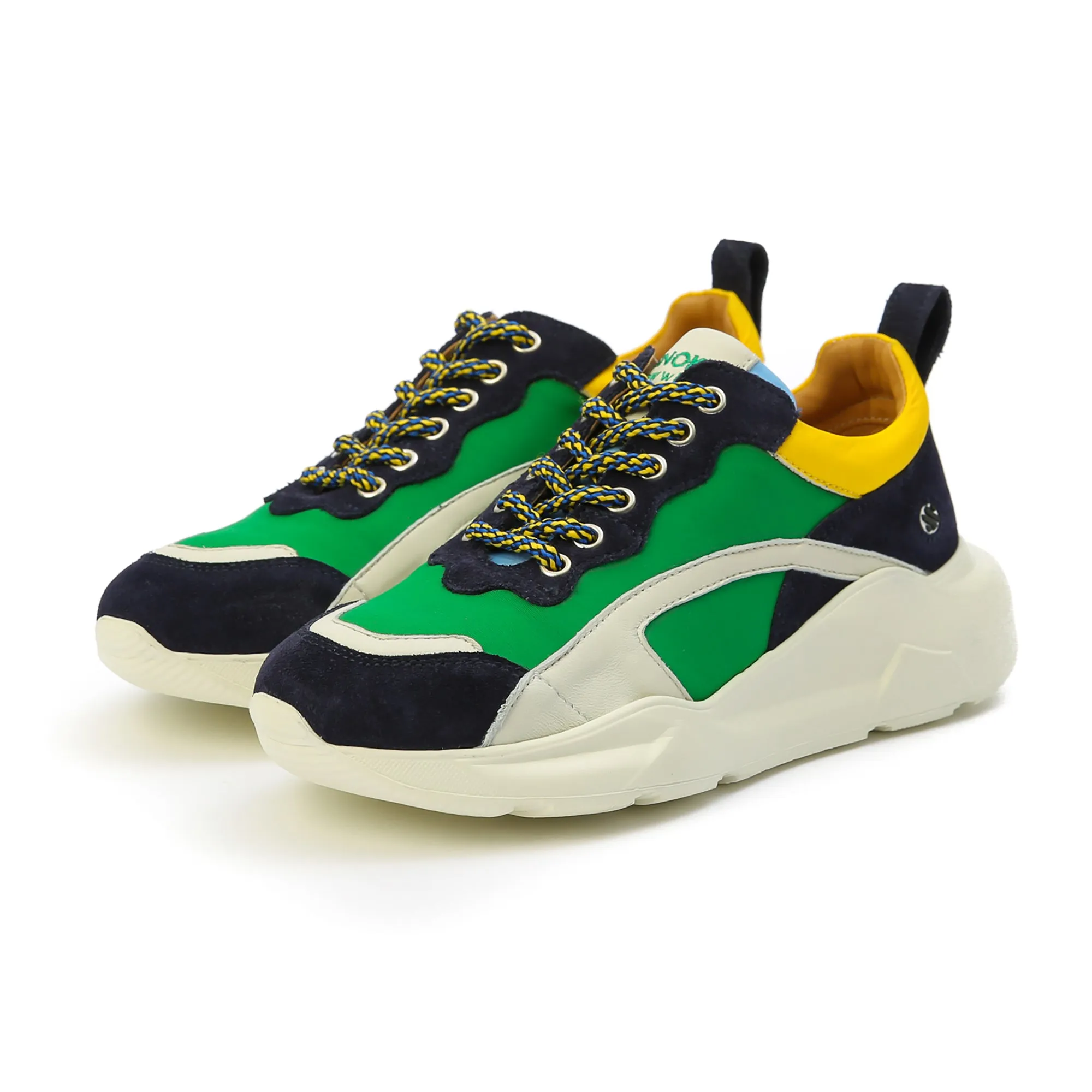 IZZI platform sneaker men - green multi