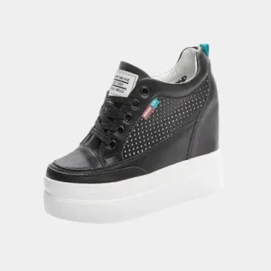 Joskaa 2024 New Black Platform Sneakers Cheap