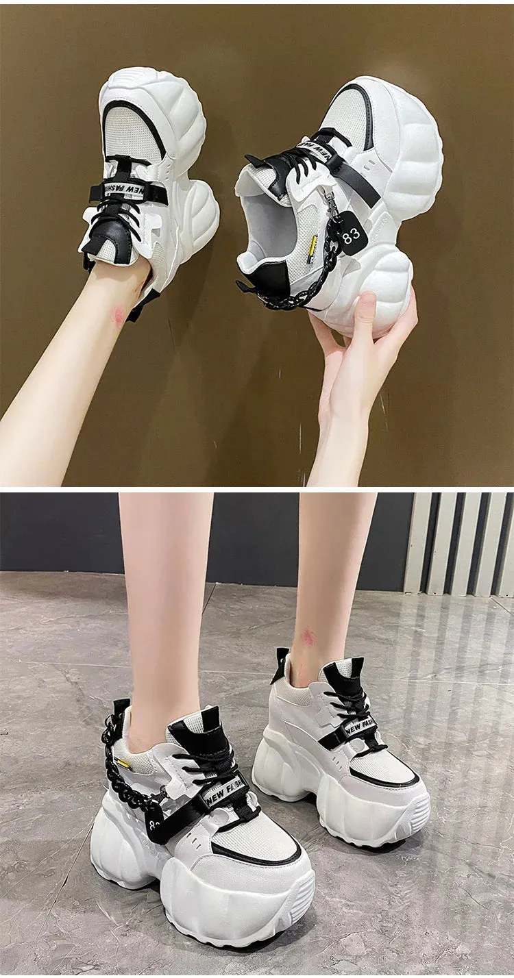 Joskaa 2024 New Black Sneakers High Platform