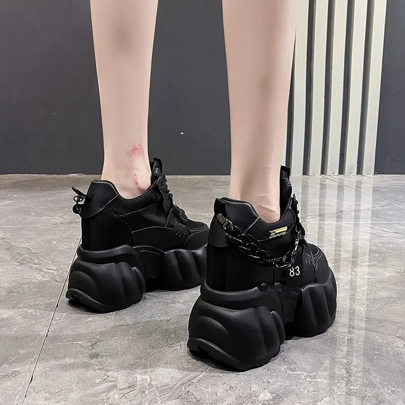 Joskaa 2024 New Black Sneakers High Platform