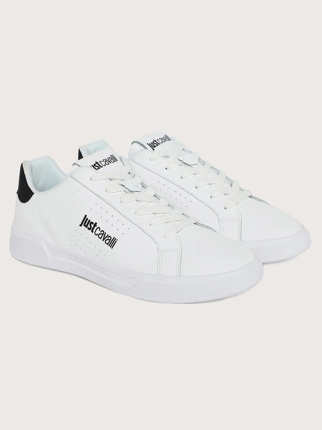 Just Cavalli Men White Sneakers